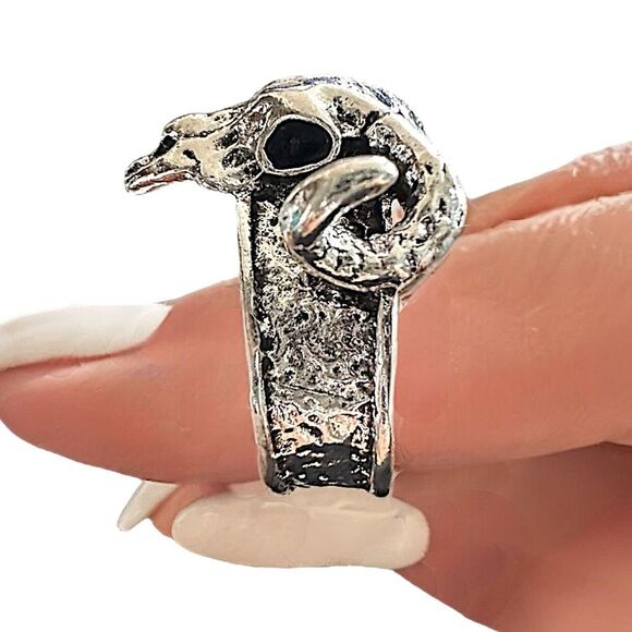 NIB Silver Ram Skull ring, Goat Skull ring, Buffalo Skull, Sheep Skull ring, Vin - Picture 4 of 9